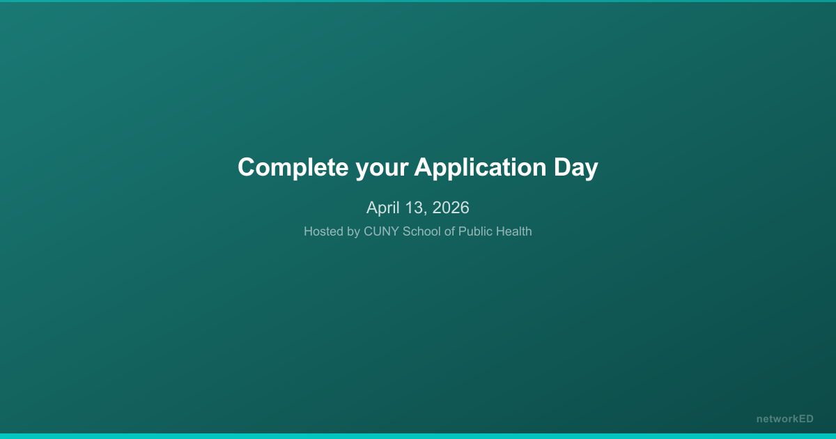 Complete your Application Day